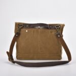 Vintage Waxed Canvas Roll-Top Messenger Bag - Image 9