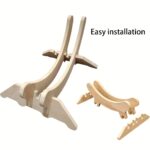 Natural Wooden Adjustable Bicycle Floor Stand - Image 4