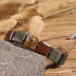Natural Square Agate Cord Bracelet - Image 7