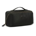 Genuine Leather Travel Cosmetic Organiser – Black - Image 3