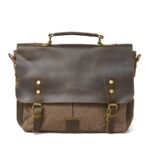 Heritage Canvas Messenger Bag with Distressed Trim