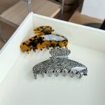 Ivory Marble Large Acetate Hair Claw Clip - Image 6
