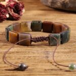 Natural Square Agate Cord Bracelet - Image 6