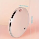 Rechargeable LED Compact Mirror with 2× Magnification – Blush Pink - Image 3