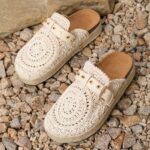 Women’s Cream Crochet Platform Mules