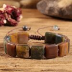 Natural Square Agate Cord Bracelet - Image 5