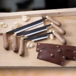 Premium Woodworking Drawknife with Leather Blade Sleeve - Image 2