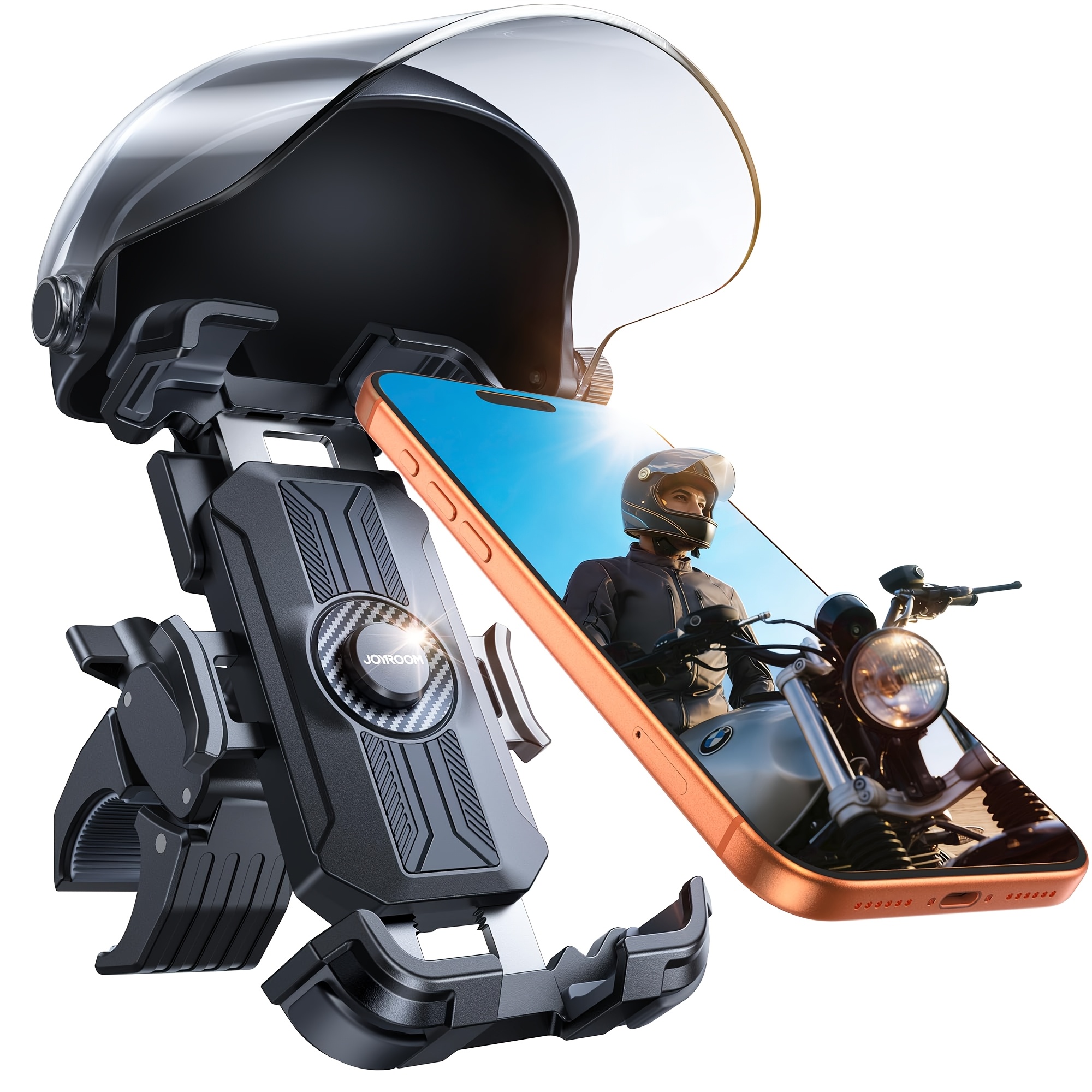 product-fancy-75b999a5-69b7-475a-8b9f-e4210fde2def All-Weather Motorcycle Phone Holder with Sunshade - Image 1