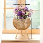 Woven Planter Basket with Three-Legged Stand - Image 2