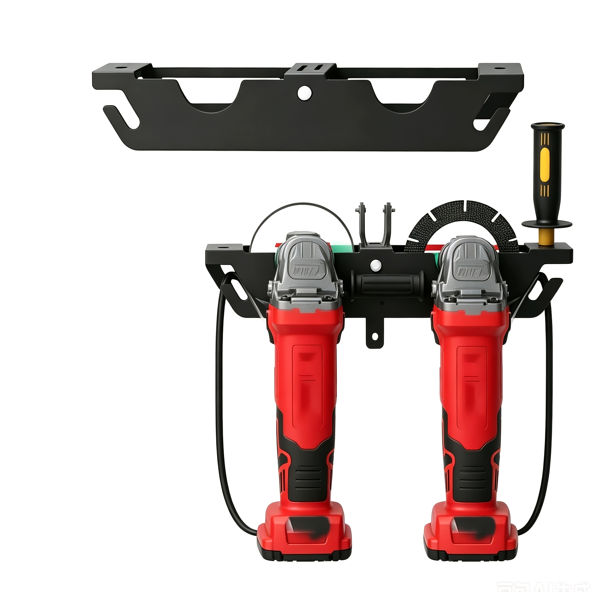 product-fancy-7a71e54d-59d5-4b4a-8bf8-a9b975a680ea Heavy-Duty Wall-Mounted Angle Grinder & Polisher Storage Rack - Image 1