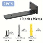 Slim Black Steel Floating Shelf Brackets - Image 4