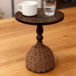 Natural Woven Accent Side Table - Image 4