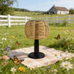 Solar Rattan Outdoor Table Lamp - Image 5