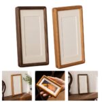 Solid Wood Photo Frame with Beige Mat Board