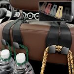 Premium Faux-Leather Double Car Headrest Hook - Image 4