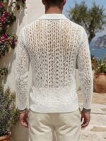 Men’s Open-Knit Holiday Cardigan - Image 7