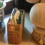 Hand-Woven Rattan-Style Narrow Storage Basket for Home