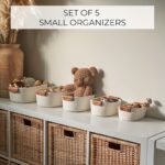Set of 5 Ivory Cotton Rope Storage Baskets - Image 2
