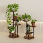 Vintage Wood & Metal Plant Stand