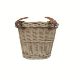 Natural Woven Plant Basket with Leather-Look Detail - Image 7