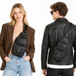 Distressed Leather Crossbody Chest Bag - Image 3