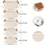 Set of 5 Ivory Cotton Rope Storage Baskets - Image 3