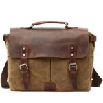 Vintage Waxed Canvas Men’s Messenger Bag