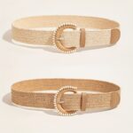 Set of 2 Woven Beaded Summer Waist Belts - Image 3