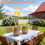 Sorella Set of 2 Woven Solar Garden Lanterns - Image 8