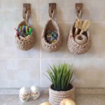 Handwoven Hanging Storage Baskets — Set of 3 - Image 6