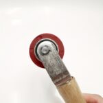 4-Inch Silicone Pressure Roller with Natural Wooden Handle - Image 4