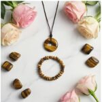 Tiger’s-Eye-Style Pendant Necklace & Bracelet Gift Set - Image 6