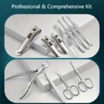11-Piece Stainless-Steel Manicure Set with Ivory Travel Case - Image 2
