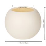 Large Beige Round Floor Planter - Image 2
