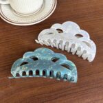 Large Hollow Tortoiseshell Hair Claw Clip - Image 9