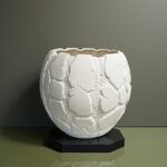White Sculptural Ceramic Planter Vase - Image 5