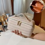 Luxury Black Croc-Effect Beauty Travel Case - Image 4