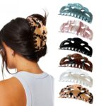 Large Hollow Tortoiseshell Hair Claw Clip - Image 4