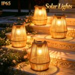 Sorella Set of 2 Woven Solar Garden Lanterns