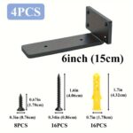 Slim Black Steel Floating Shelf Brackets - Image 8