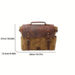 Vintage Waxed Canvas Men’s Messenger Bag - Image 2