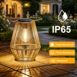 Aurelia Set of 2 Woven Solar Garden Lanterns - Image 5