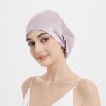 RACHELSILK Double-Layer Mulberry Silk Sleep Bonnet – Beige - Image 8