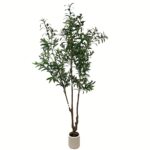 180cm Artificial Olive Tree in White Pot - Image 7