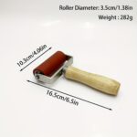 4-Inch Silicone Pressure Roller with Natural Wooden Handle - Image 3