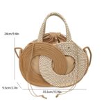 Cream Woven Drawstring Summer Handbag - Image 3