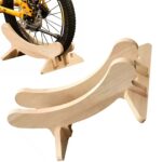 Natural Wooden Bicycle Floor Stand
