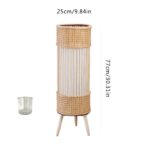 Tall Rattan Lantern Candle Holder - Image 3