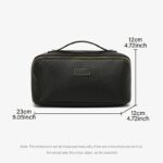 Genuine Leather Travel Cosmetic Organiser – Black - Image 2
