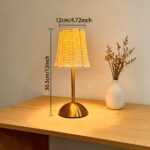 Rechargeable Rattan Table Lamp - Image 2
